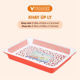  Khay Úp Ly Bi Hình Chữ Nhạt Nhựa Vĩ Hưng 