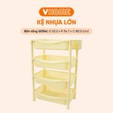  Kệ Nhựa Chữ Nhật Lớn - Nhựa Vĩ Hưng - Đa Dạng Màu Sắc, Kệ Để Đồ Chất Lượng Cao, Tiết Kiệm Diện Tích 