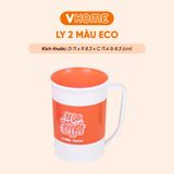  Ly 2 Màu Eco 400ml Nhựa PP Chính Phẩm, Bền Đẹp, Không BPA, An Toàn Sức Khỏe, Tiện Lợi Vĩ Hưng 