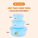  BỘ 3 Hộp Bảo Quản Thực Phẩm Đựng Thức Ăn, sử dụng lò vi sóng, an toàn sức khỏe VĨ HƯNG 