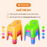  Ghế Nhựa Cao Cấp Cho Bé Trẻ Em Mầm Non, Mẫu Giáo, Tiểu Học - Nhựa Vĩ Hưng 