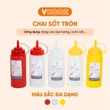  Chai Nhựa Bóp Đựng Nước Sốt, Gia Vị Tròn - Tiện Lợi, Chất Lượng Cao - Nhựa Vĩ Hưng 
