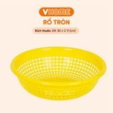  Rổ Nhựa Tròn 30x9cm - Nhiều Màu Sắc, Chất Lượng Cao, Bền Đẹp - Nhựa Vĩ Hưng 