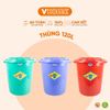  Thùng Nhựa Tròn Có Nắp 120L Nhựa Vĩ Hưng - Đựng Đồ, Lưu Trữ Tiện Lợi 
