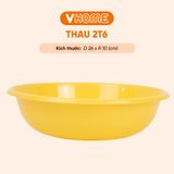  Thau Nhựa 26cm Nhiều Màu Nhựa Chính Phẩm, Không BPA, Bền Đẹp, An Toàn Sức Khỏe, Tiện Lợi Vĩ Hưng 