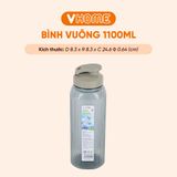  Bình Nước Nắp Bật 1.1L Nhựa Chính Phẩm, Nhiều Màu Sắc, Dễ Dùng, An Toàn, Tiện Lợi, Nhựa Vĩ Hưng 