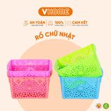  Rổ Nhựa Chữ Nhật 15.5x11x8.5cm - Bền Đẹp, Tiện Lợi, Đa Dụng - Nhựa Vĩ Hưng 