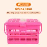  Giỏ Quai Giữa, Giúp Đựng Đồ Chơi, Quần Áo, Sách Vở, Đồ Đi Sanh Cho Mẹ Nhựa VĨ HƯNG 
