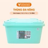  Thùng Nhựa Đựng Đồ 55L Có Bánh Xe Nhựa VĨ HƯNG 