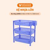  Kệ Nhựa Chữ Nhật Lớn - Nhựa Vĩ Hưng - Đa Dạng Màu Sắc, Kệ Để Đồ Chất Lượng Cao, Tiết Kiệm Diện Tích 