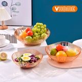  Đĩa Nhựa Pha Lê Cao Cấp Đựng Trái Cây, Bánh Kẹo - Sang Trọng, Tiện Dụng, Nhựa Vĩ Hưng 