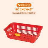  Rổ Nhựa Chữ Nhật, Nhiều Màu Sắc, Chất Lượng Cao - Nhựa Chính Phẩm - Nhựa Vĩ Hưng 