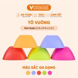  Tô Nhựa Vuông Đựng Thức Ăn 14cm - Màu Trơn Xinh Xắn, Bền Đẹp, An Toàn - Nhựa Vĩ Hưng 