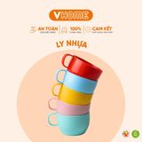  Ly Nhựa Uống Nước Có Quai Cầm, Nhiều Màu Sắc, Chất Lượng Cao - Nhựa Vĩ Hưng 