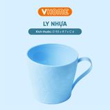  Ly Nhựa Uống Nước Có Quai Cầm - Đa Sắc, Tiện Dụng, Nhựa Vĩ Hưng 