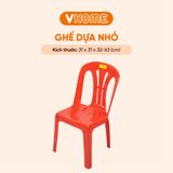  Ghế Nhựa Tựa Lưng Thấp, Màu Sắc Đa Dạng, Cao Cấp - Nhựa Vĩ Hưng 
