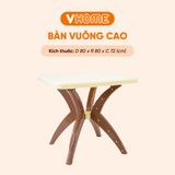  Bàn Nhựa Vuông Cao Nhựa Vĩ Hưng Bền Đẹp, Tiện Dụng, Đa Năng 