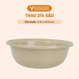  Thau Nhựa 24cm Nhiều Màu Nhựa Chính Phẩm, Không BPA, Bền Đẹp, An Toàn Sức Khỏe, Tiện Lợi Vĩ Hưng 
