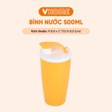  Bình Nước Nắp Bật 500ml Nhựa Chính Phẩm, Nhiều Màu Sắc, Nhỏ Gọn Tiện Lợi, An Toàn, Nhựa Vĩ Hưng 
