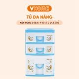  Tủ Đồ Mini Để Bàn, Tủ Mini Đựng Mỹ Phẩm Đa Năng 3 4 5 Ngăn - Nhựa Vĩ Hưng 