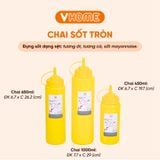  Chai Nhựa Bóp Đựng Nước Sốt, Gia Vị Tròn - Tiện Lợi, Chất Lượng Cao - Nhựa Vĩ Hưng 