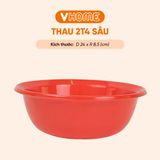  Thau Nhựa 24cm Nhiều Màu Nhựa Chính Phẩm, Không BPA, Bền Đẹp, An Toàn Sức Khỏe, Tiện Lợi Vĩ Hưng 