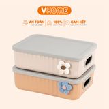  Hộp Nhựa Đựng Đồ Đa Năng - Màu Pastel Xinh Xắn, Có Quai Cầm Tiện Lợi - Nhựa Vĩ Hưng 