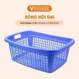  Sóng Nhựa Hình Chữ Nhật Có Quai Cầm - Nhựa PP Chính Phẩm, Bền Bỉ - Vĩ Hưng 