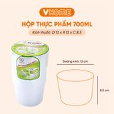  [LOẠI 1] COMBO 10 Hộp Tròn 960ml Có Nắp Dùng 1 Lần Nhựa Vĩ Hưng bị 