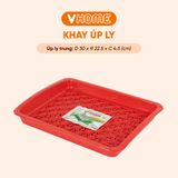  Khay Úp Ly 3 Kích Cỡ, 3 Màu Nhựa Chính Phẩm, An Toàn Sức Khỏe, Bền Đẹp Tiện Lợi Vĩ Hưng 
