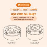  Hộp đựng cơm giữ nhiệt văn phòng Inox 304 chống gỉ cao cấp, sang trọng, làm quà tặng Nhựa Vĩ Hưng 