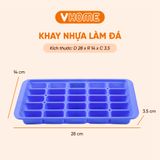  Khay Làm Đá 25 Viên - Không Chứa BPA, An Toàn - Nhựa Vĩ Hưng 