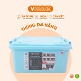  Thùng Nhựa Đa Năng 20L Có Bánh Xe Nhựa VĨ HƯNG 