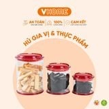  Hộp Bảo Quản Thực Phẩm, Hũ Gia Vị Kín Hơi, Đa Năng 4 Kích Cỡ - Nhựa Vĩ Hưng 
