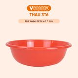  Thau Nhựa 36cm Nhiều Màu Nhựa Chính Phẩm, Không BPA, Bền Đẹp, An Toàn Sức Khỏe, Tiện Lợi Vĩ Hưng 