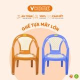  Ghế Tựa Mây Đại Có Tay Vịn Nhiều Màu, Chắc Chắn, Cao Cấp - Nhựa Vĩ Hưng 
