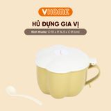  Hũ Nhựa Đựng Gia Vị 4 Ngăn - Có Nắp Đậy, Thìa Và Tay Cầm Tiện Lợi - Nhựa Vĩ Hưng 