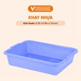  Khay Nhựa Thạch Dừa 35x28x8cm - Bền Đẹp, Đa Dụng, Chất Lượng Cao - Nhựa Vĩ Hưng 