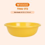  Thau Nhựa 32cm Nhiều Màu Nhựa Chính Phẩm, Không BPA, Bền Đẹp, An Toàn Sức Khỏe, Tiện Lợi Vĩ Hưng 