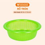  Rổ Gạo Nhựa Tròn 34x10cm - Bền Đẹp, Đa Dụng, Chất Lượng Cao - Nhựa Vĩ Hưng 