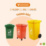  Thùng Rác Công Cộng 60L/100L Nhựa PP Bền Đẹp, Chống Thấm, Nhiều Màu Sắc - Thương Hiệu Vĩ Hưng 