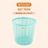  Sọt Rác Tròn Nhỏ Gọn Siêu Tiện Lợi, Màu Sắc Xinh Xắn, Chất Liệu Nhựa Bền Đẹp - Nhựa Vĩ Hưng 