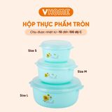  BỘ 3 Hộp Bảo Quản Thực Phẩm Đựng Thức Ăn, sử dụng lò vi sóng, an toàn sức khỏe VĨ HƯNG 