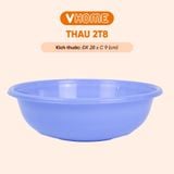  Thau Nhựa 28cm Nhiều Màu Nhựa Chính Phẩm, Không BPA, Bền Đẹp, An Toàn Sức Khỏe, Tiện Lợi Vĩ Hưng 