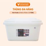  Thùng Nhựa Đa Năng 35L Có Bánh Xe Tiện Lợi - Bền Đẹp - Nhựa Vĩ Hưng 