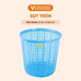  Sọt Rác Tròn Nhỏ Gọn Siêu Tiện Lợi, Màu Sắc Xinh Xắn, Chất Liệu Nhựa Bền Đẹp - Nhựa Vĩ Hưng 
