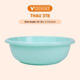  Thau Nhựa 38cm Nhiều Màu Nhựa Chính Phẩm, Không BPA, Bền Đẹp, An Toàn Sức Khỏe, Tiện Lợi Vĩ Hưng 