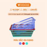  Rổ Vuông Nhựa Chất Lượng Cao, Nhiều Màu Sắc - Nhựa Chính Phẩm - Nhựa Vĩ Hưng 