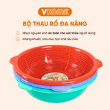  Bộ Thau Rổ Cao Cấp Chắc Chắn, Gọn Gàng, An Toàn Nhựa VĨ HƯNG 