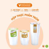  [LOẠI 1] COMBO 10 Hộp Tròn 960ml Có Nắp Dùng 1 Lần Nhựa Vĩ Hưng bị 